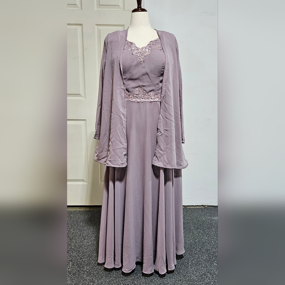 Dusty Mauve Full Length Formal Gown w/ Corset Back